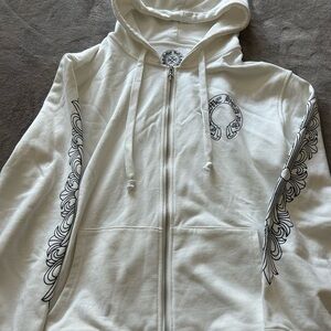 Chrome Hearts White Floral Sweater